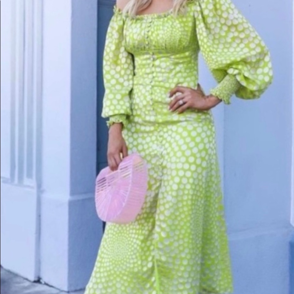 NWT EXQUISE ANTHROPOLOGIE MERLY POLKA DOT DRESS. GORGEOUS!! XS